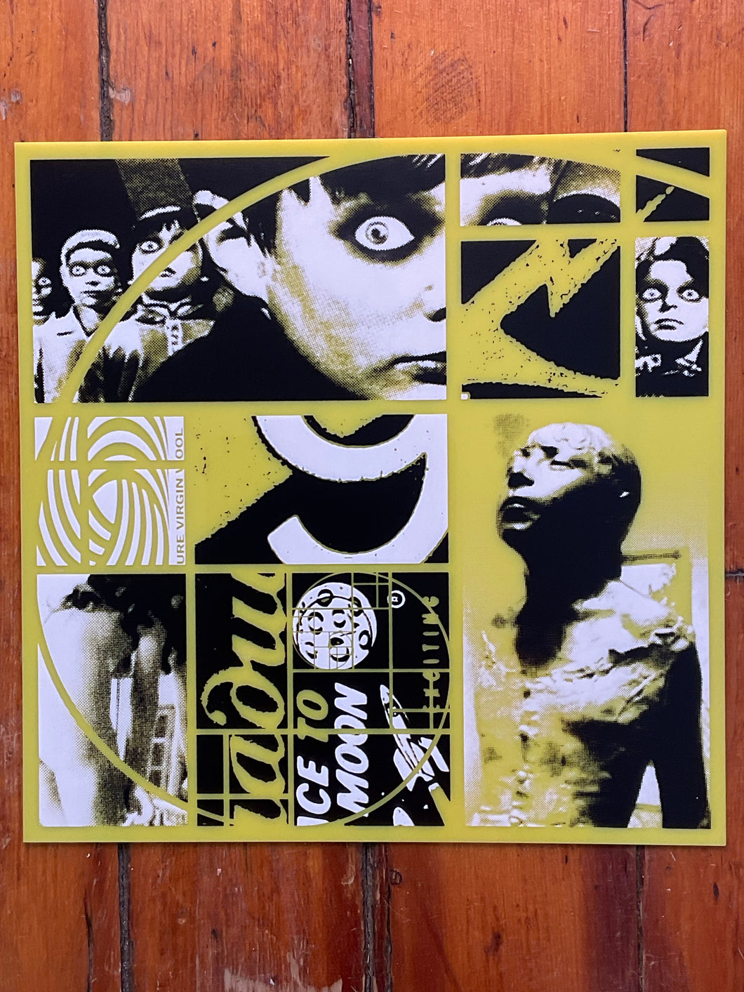 golden square collage composition (light yellow)